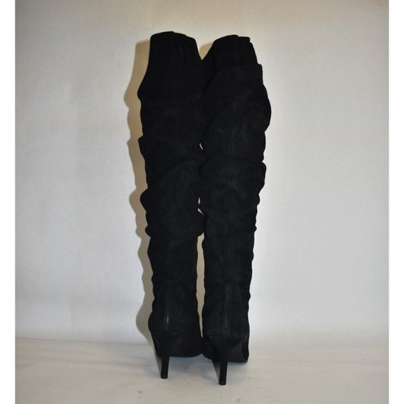 $700 STUART WEITZMAN Lafayette Slouch Boot OVER THE KNEE SUEDE BLACK 8.5 (JB25) - Picture 8 of 10